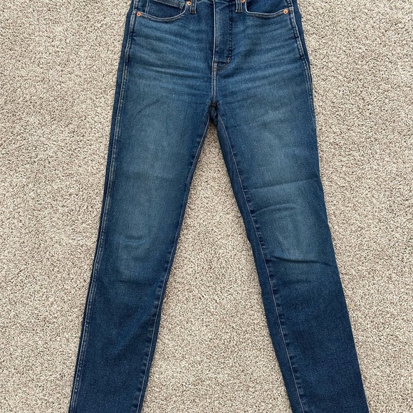 Madewell Denim - Madewell High-Rise Skinny Jeans - Dark Blue Wash
